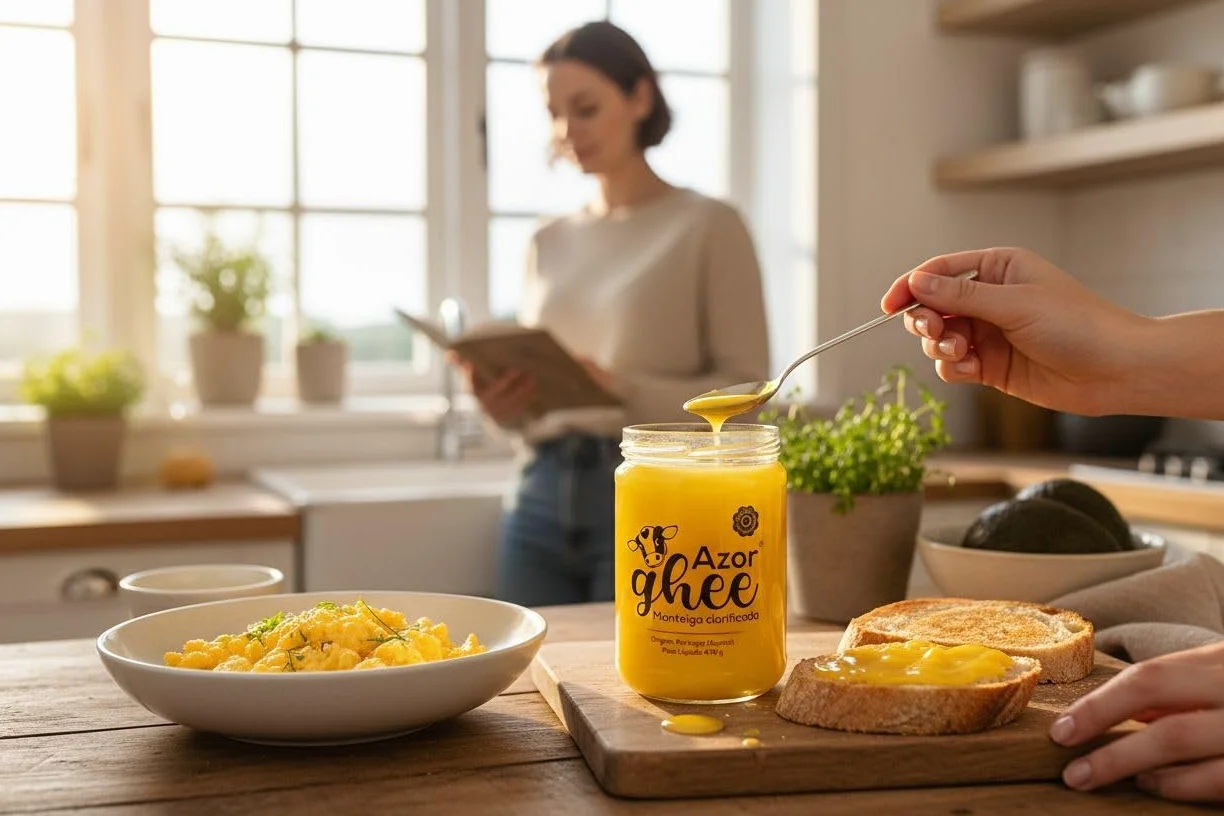AzorGhee Ghee Premium Artesanal de las Azores Mantequilla Clarificada 100% Natural Sin Lactosa Sin Caseína
