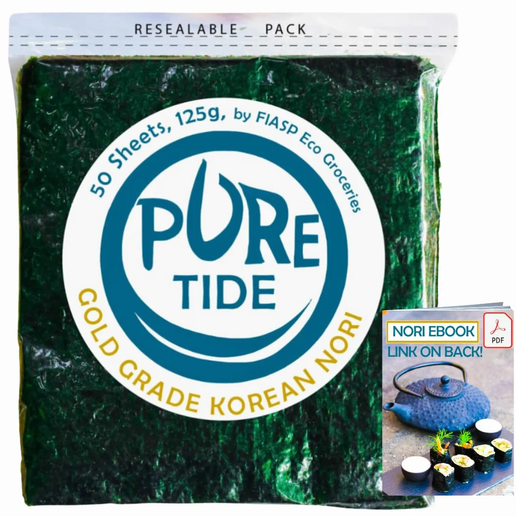 Algas Nori de Sushi Coreano 50 Hojas 125g Grado Superior Empresa Familiar