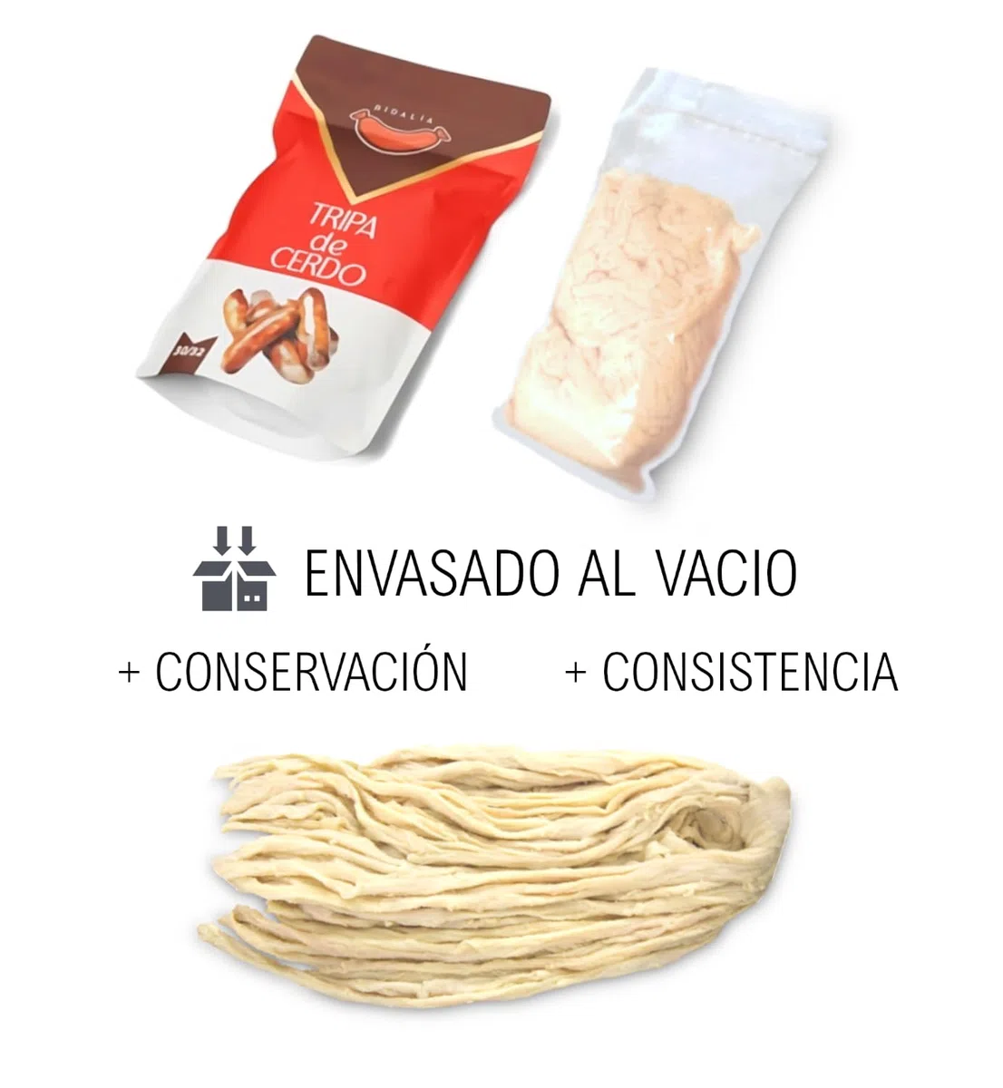 Ridalia - Tripa para Embutidos Salchichas y Chorizo 28/32 Natural de Cerdo Resistente, 25 Metros, Tripa Salada de Uso Culinario, Tripa para Embutir de Cerdo, Tripa Natural