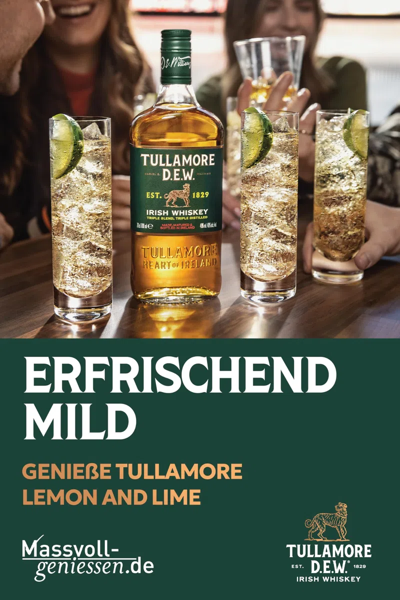 Tullamore DEW Whiskey Irlandés Triple mezcla, 1l