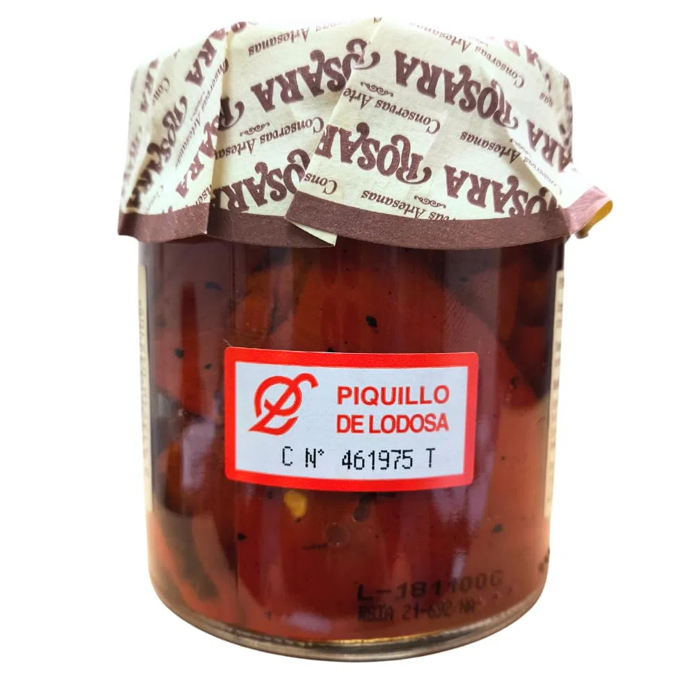 Pimiento Rojo Entero 250Gr - Pimientos Piquillo de Lodosa DOP 9/18 Ud - Pimientos del Piquillo Extra - Pimientos Rojos Auténticos Con Sello de Origen - Marca Rosara