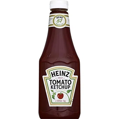 HEINZ Tomato Ketchup Top Down - Botella flexible (1 kg, 2 unidades)