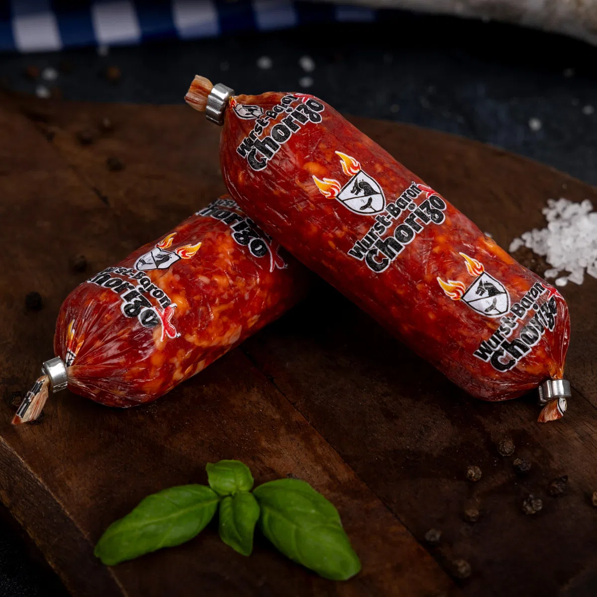 WURSTBARON® Chorizo Salami, salchicha extra picante condimentada con 3 millones Scoville, condimento picante y sabor ligeramente ahumado, Made in Germany, 190 g