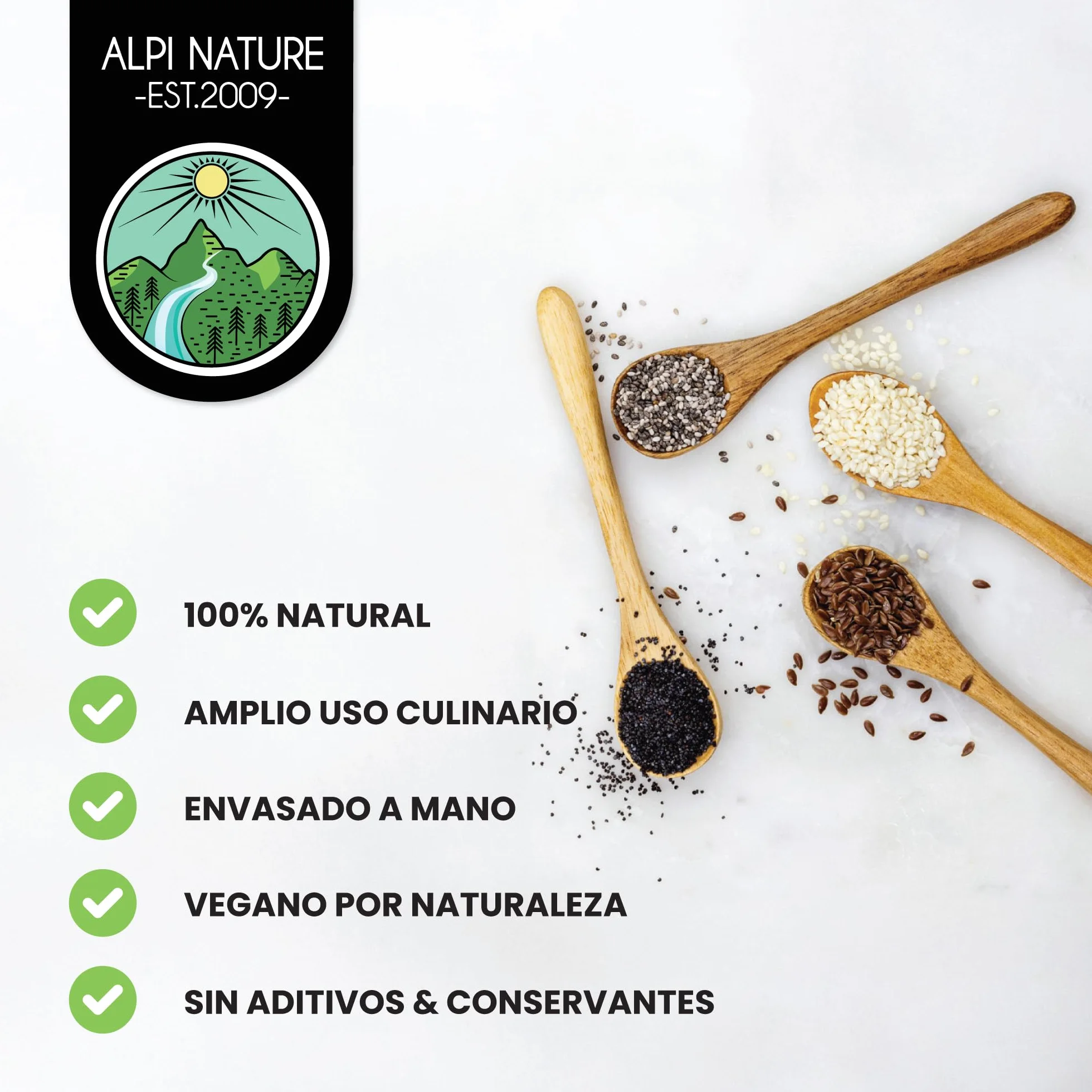 Alpi Nature Comino Negro Semillas 1kg, Semillas de Comino Negro para Cocinar y Hornear