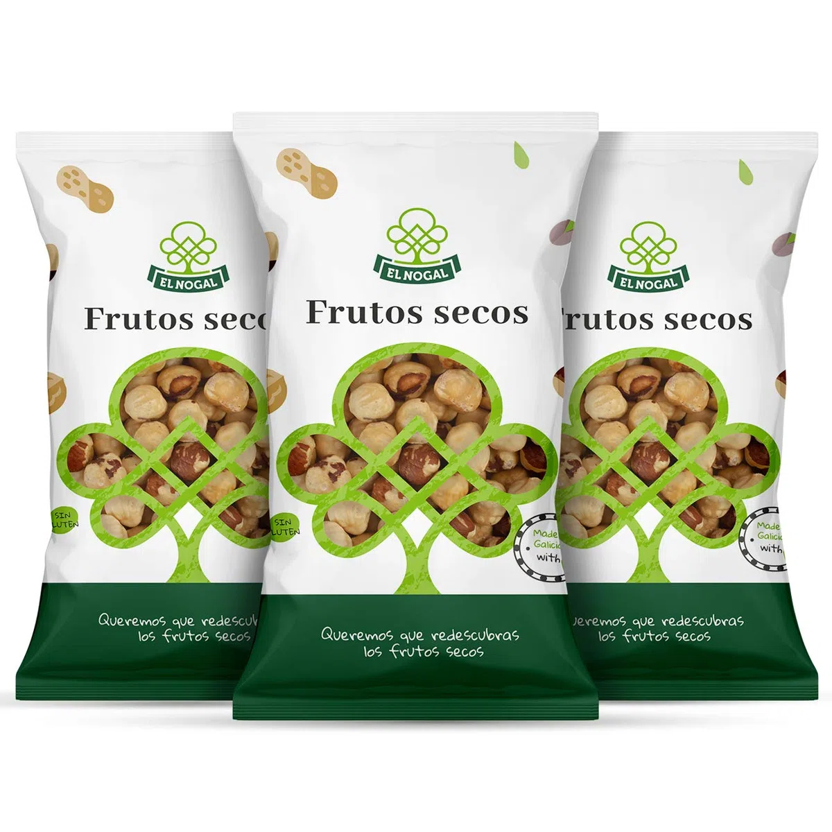 EL NOGAL Frutos Secos Avellana Tostada Bolsa, 120 G
