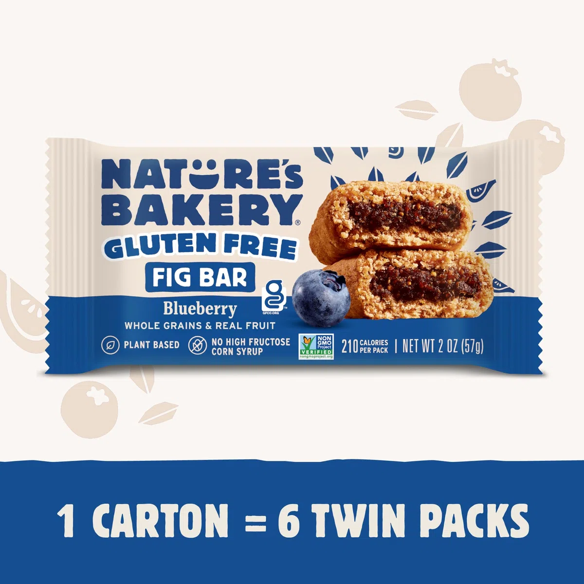 Nature's Bakery Fig Bar Blueberry - 6 CT