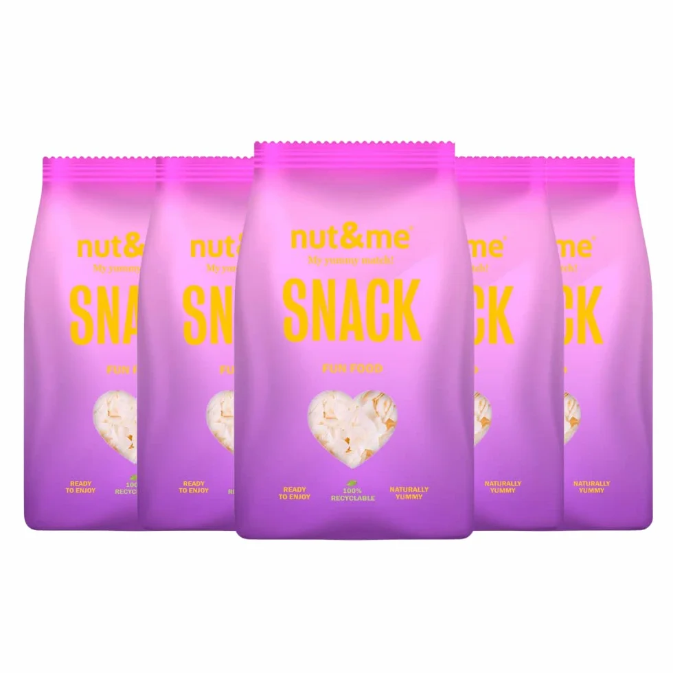 Coco tostado laminado sin azúcar snack saludable pack 5 x 100 gr