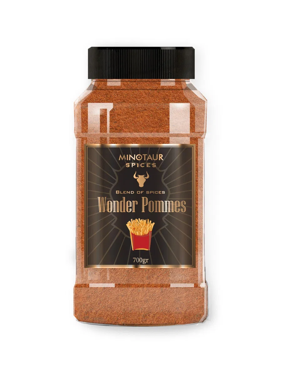 Minotaur Spices I Wonder Pommes 700 g I Contimento para patatas con sal marina I Sazonador de patatas fritas con sal marina en lata