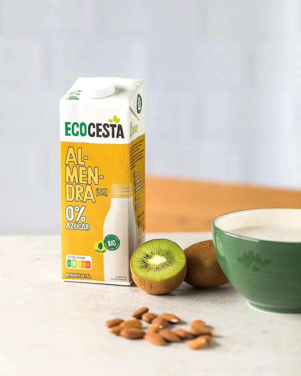 Ecocesta bebida vegetal de almendra sin azúcar Bio 6 X 1L