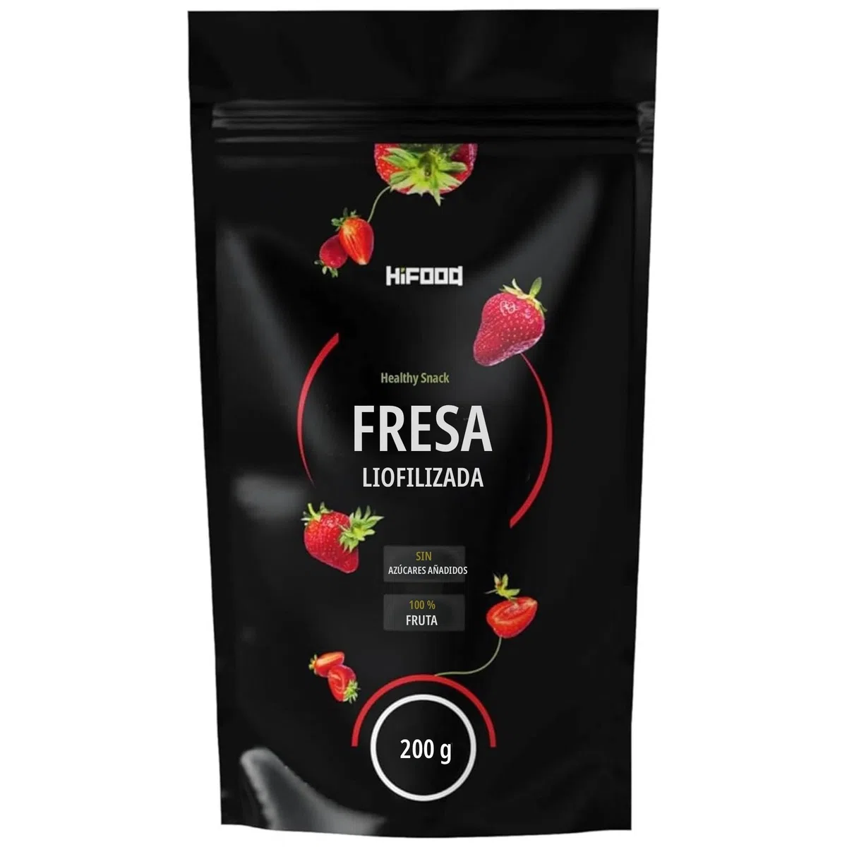 HiFood fresas liofilizadas en rodajas 200 g 100% fruta sin azúcares añadidos vegano sin gluten snack crujiente para muesli yogur smoothie y postres