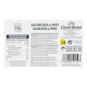 Salchichón de pavo extra Hacendado lonchas 4 paquetes x 37,5 g Pack 2