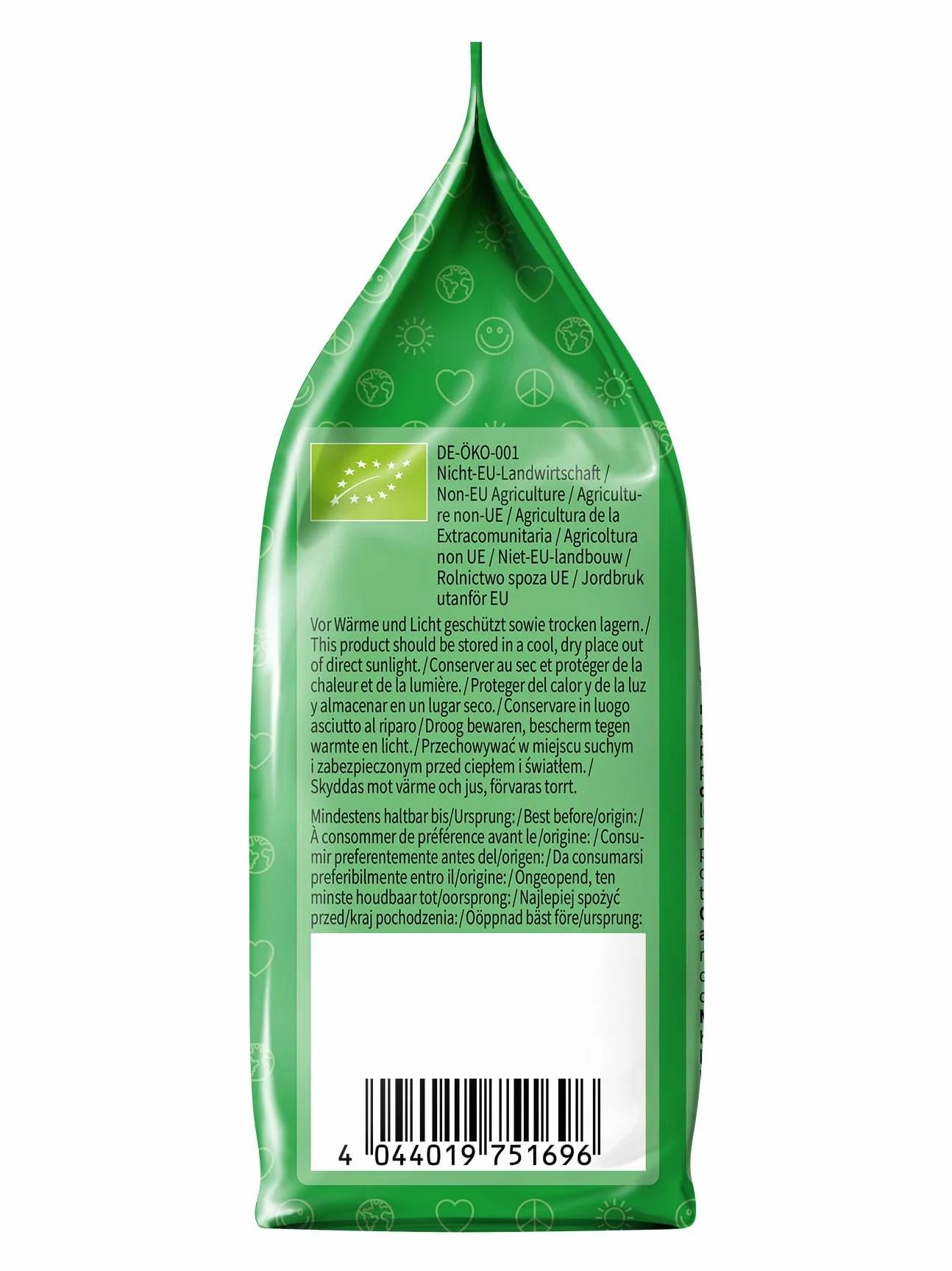Mundo Feliz - Nueces de macadamia ecológicas crudas, 5 bolsas de 100 g