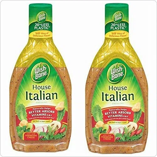 Wish Bone House Vendaje italiano, paquete de 2, botellas de 15 onzas