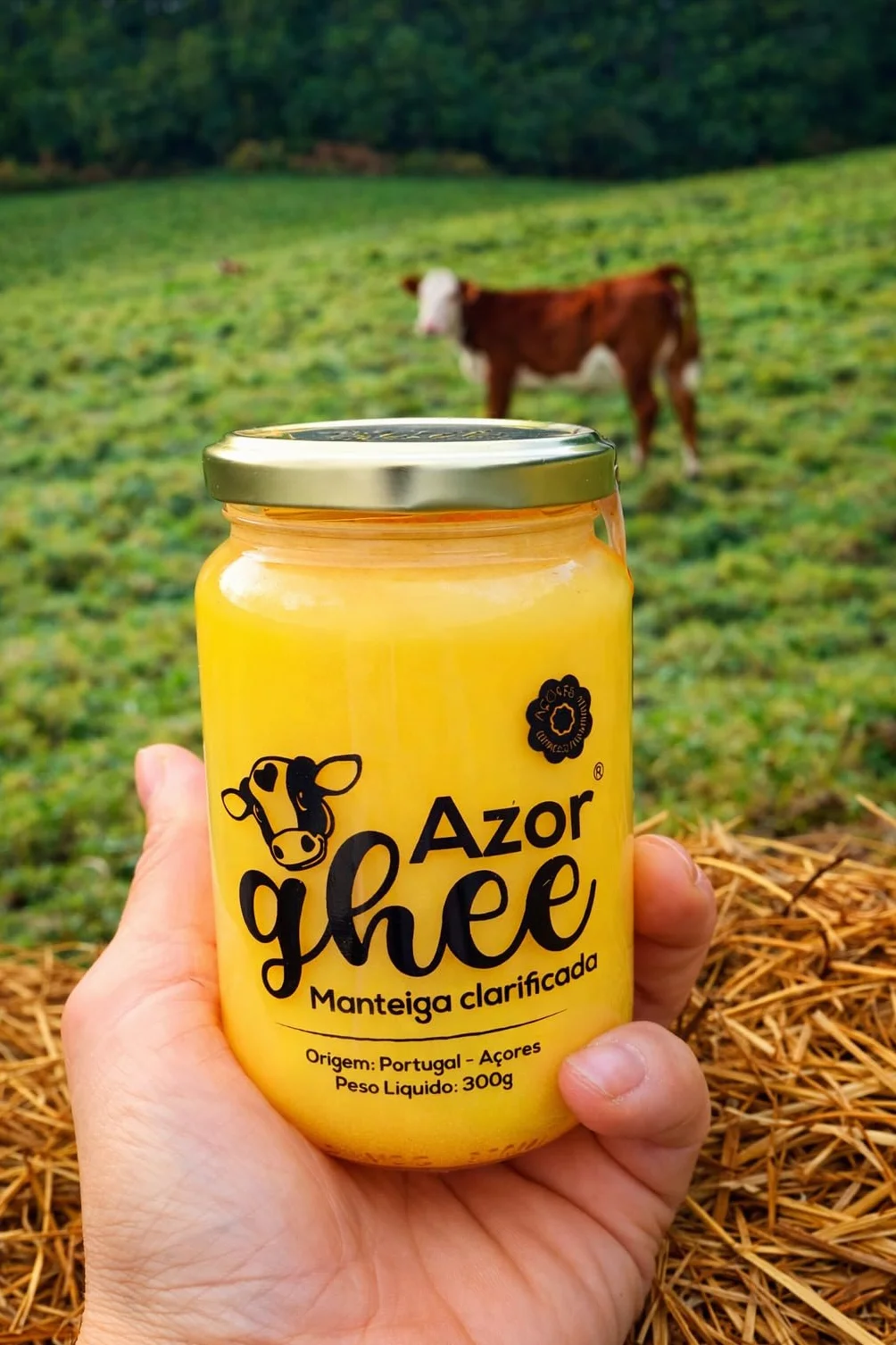 AzorGhee Ghee Premium Artesanal de las Azores Mantequilla Clarificada 100% Natural Sin Lactosa Sin Caseína