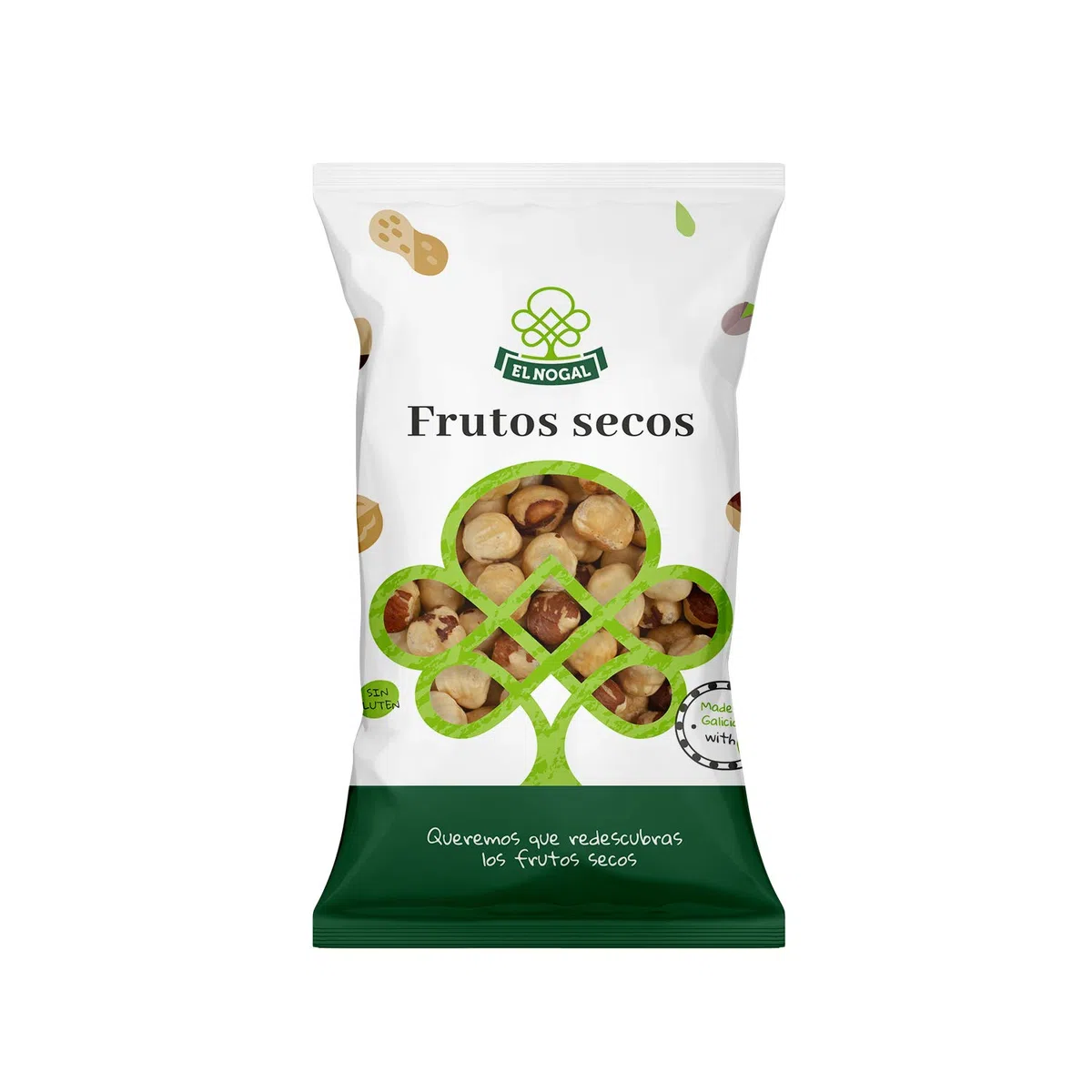 EL NOGAL Frutos Secos Avellana Tostada Bolsa, 120 G