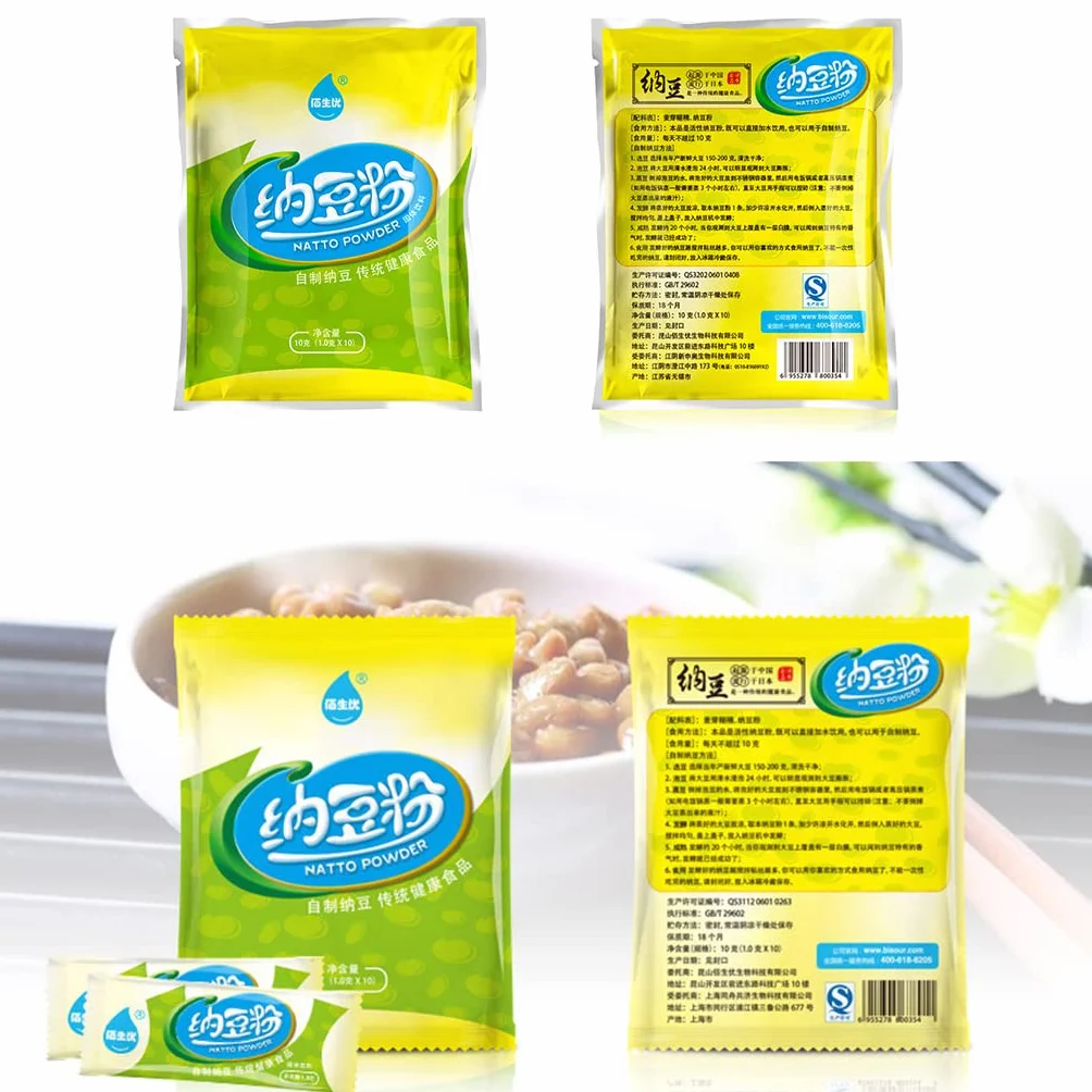 UNFAIRZQ 10g de actividad Natto agente de fermentación en polvo Bacillus Natto Maker máquina semilla que hace accesorio Nattokinase Fine Japan