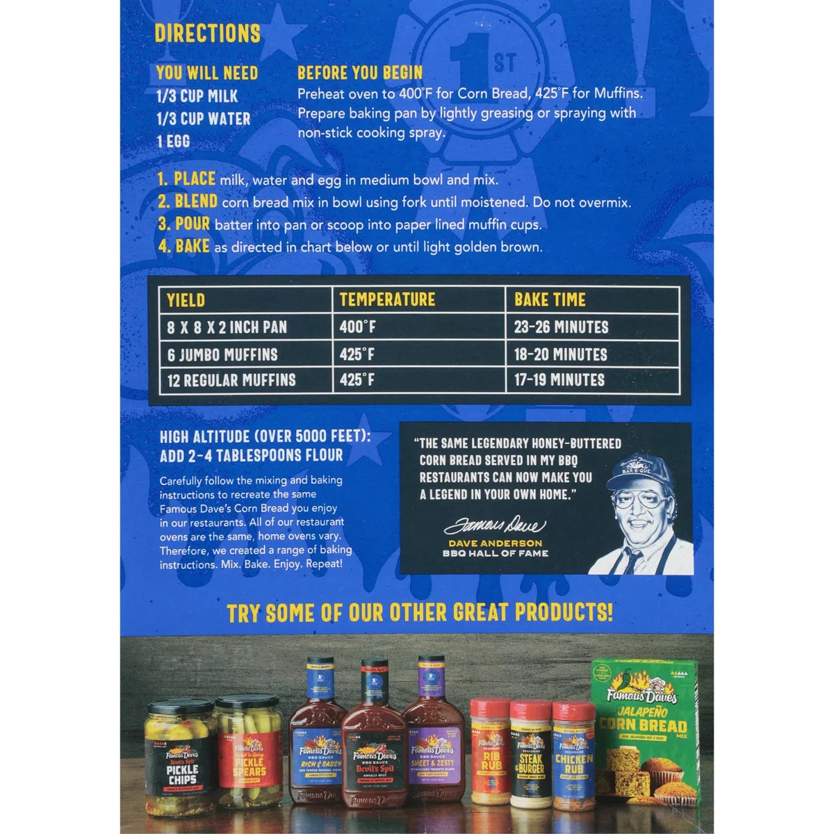 Famous Daves Corn Bread Mix Pack of 2