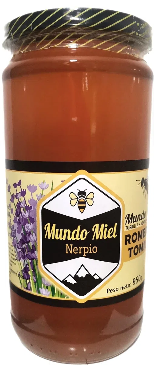 Miel Pura de abeja. Cruda y Natural de ROMERO y TOMILLO. Directa del Apicultor. Nerpio, Sierra del Segura, 100% NATURAL- Empresa Familiar- Desde 1972- Origen ESPAÑA 950 gr