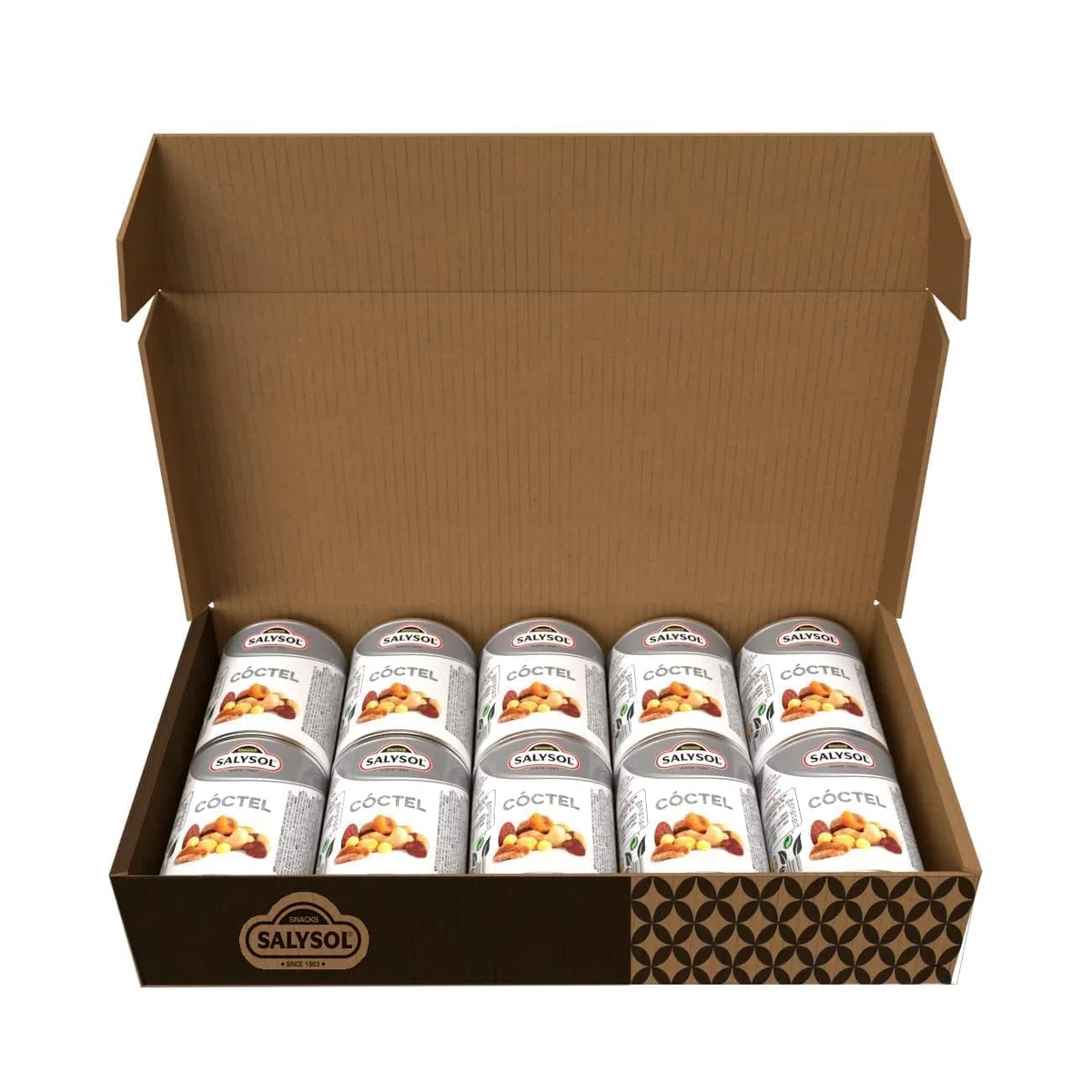 SALYSOL Frutos secos mezcla - Aperitivos salados envasados al vacío - Mix frutos secos que contiene cacahuetes con miel, maíz frito, anacardos, almendras, boliche bbq, avellanas y cacahuetes (500)