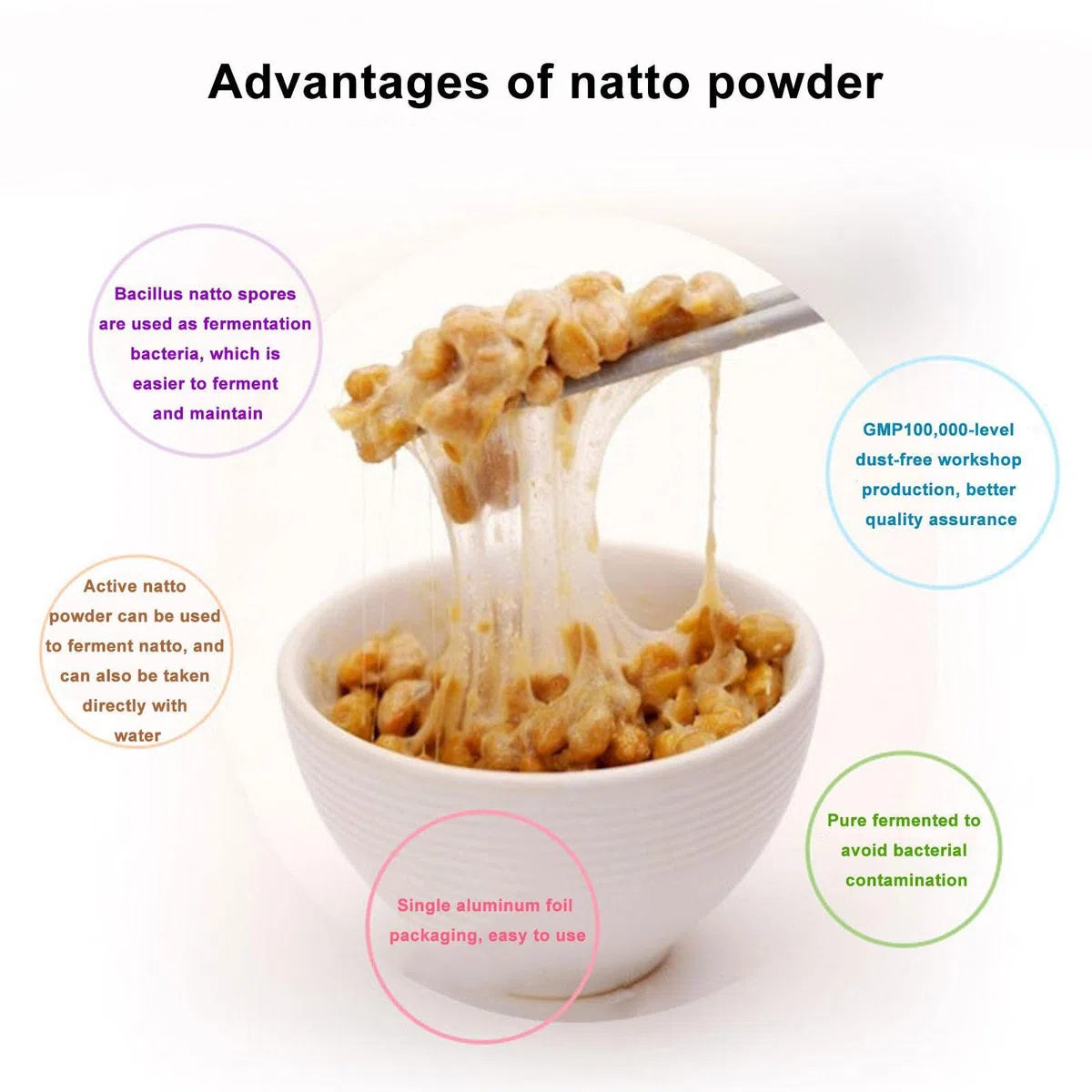 Halatua fermentación Natto - Soja Tostada 0.35 oz | Natural Nattokinase liofilizado Vitamina alimentaria fermentada para el hogar