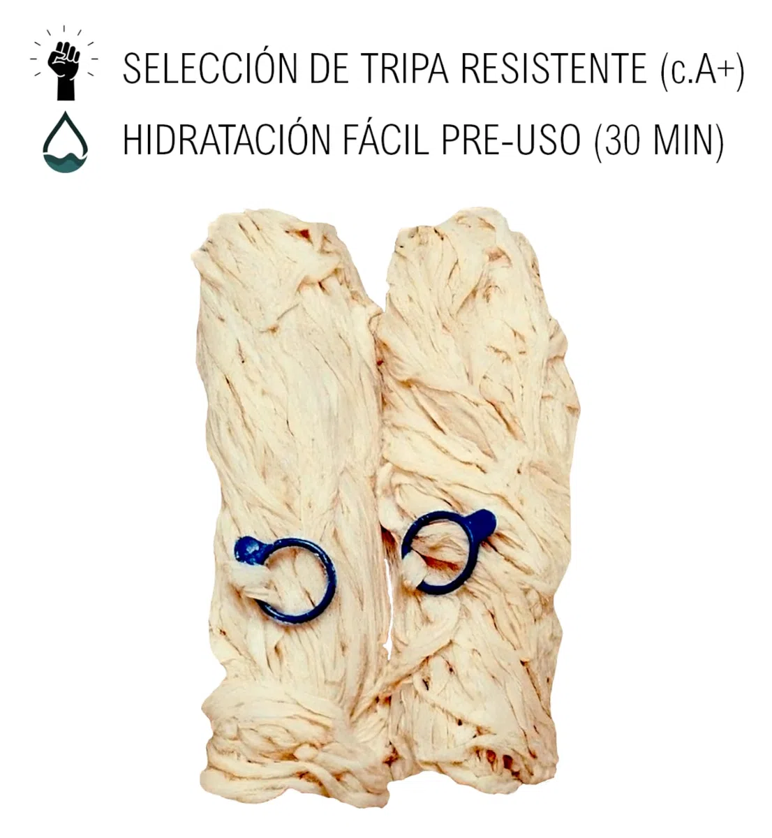 Ridalia - Tripa para Embutidos Salchichas y Chorizo 28/32 Natural de Cerdo Resistente, 25 Metros, Tripa Salada de Uso Culinario, Tripa para Embutir de Cerdo, Tripa Natural
