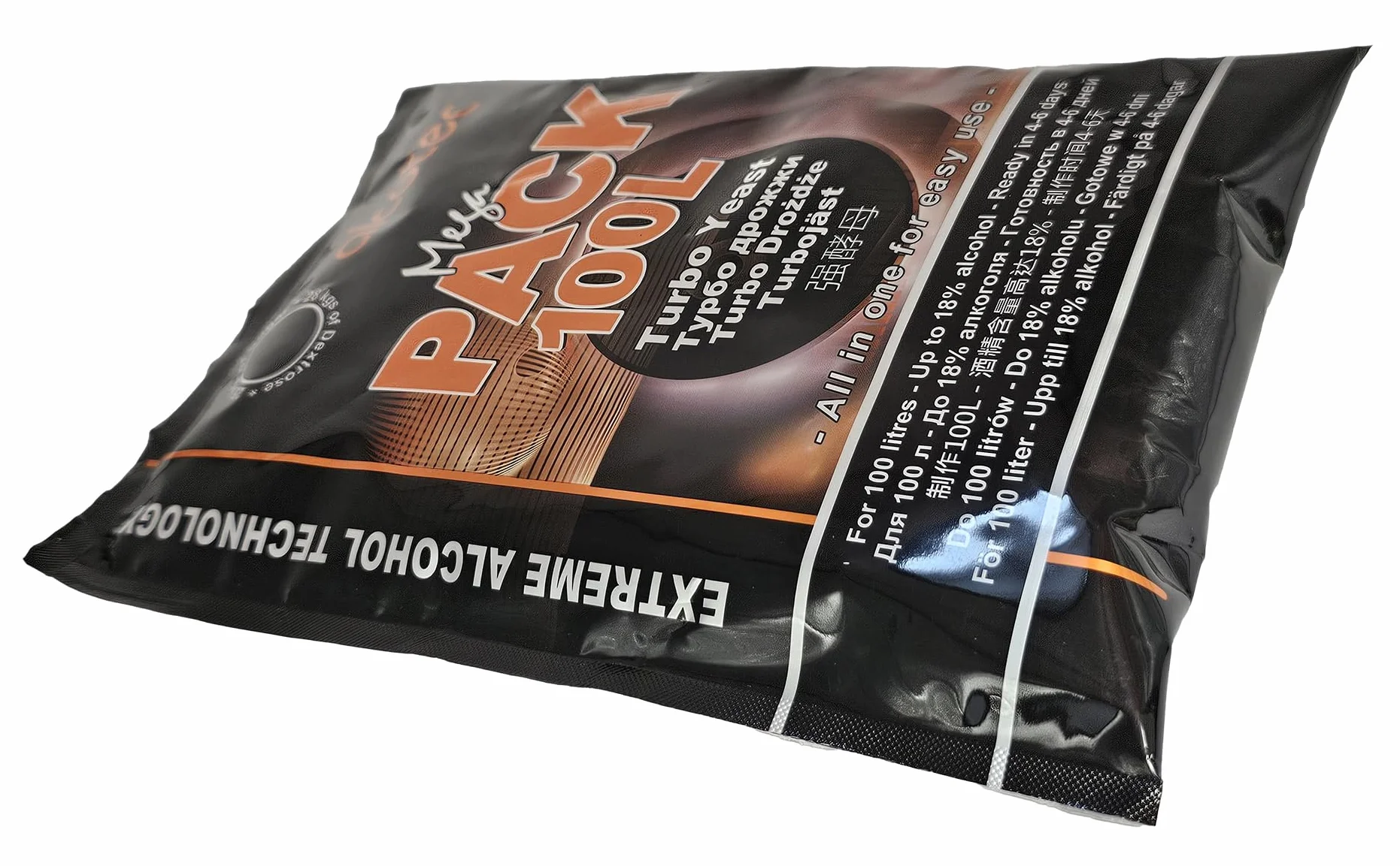 Levadura Turbo Mega Pack 360 g – Para Mostos Azucarados, Fermentación Rápida e Intensa, Hasta 100 L