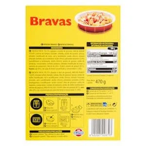 Patatas bravas con allioli y salsa picante Hacendado Bandeja 470 g Pack 2