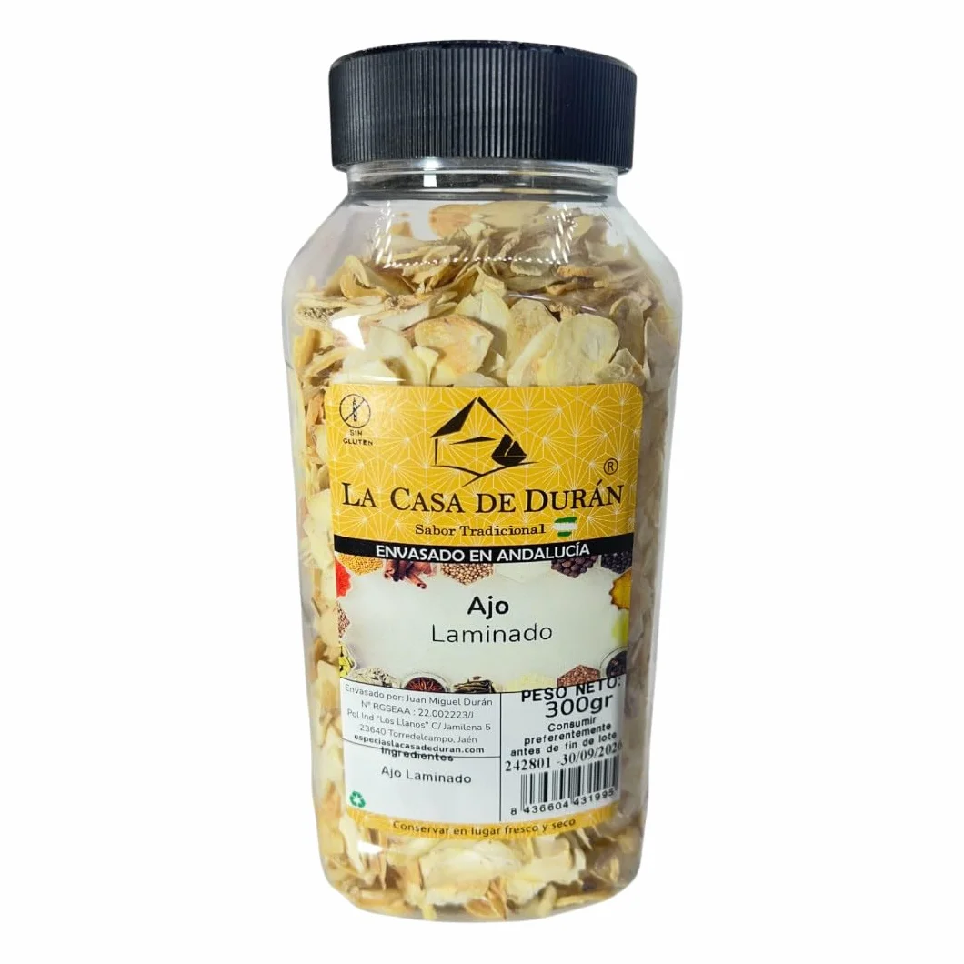 Ajo Laminado - La Casa De Durán - Bote Triple Tapa - 300 gr.