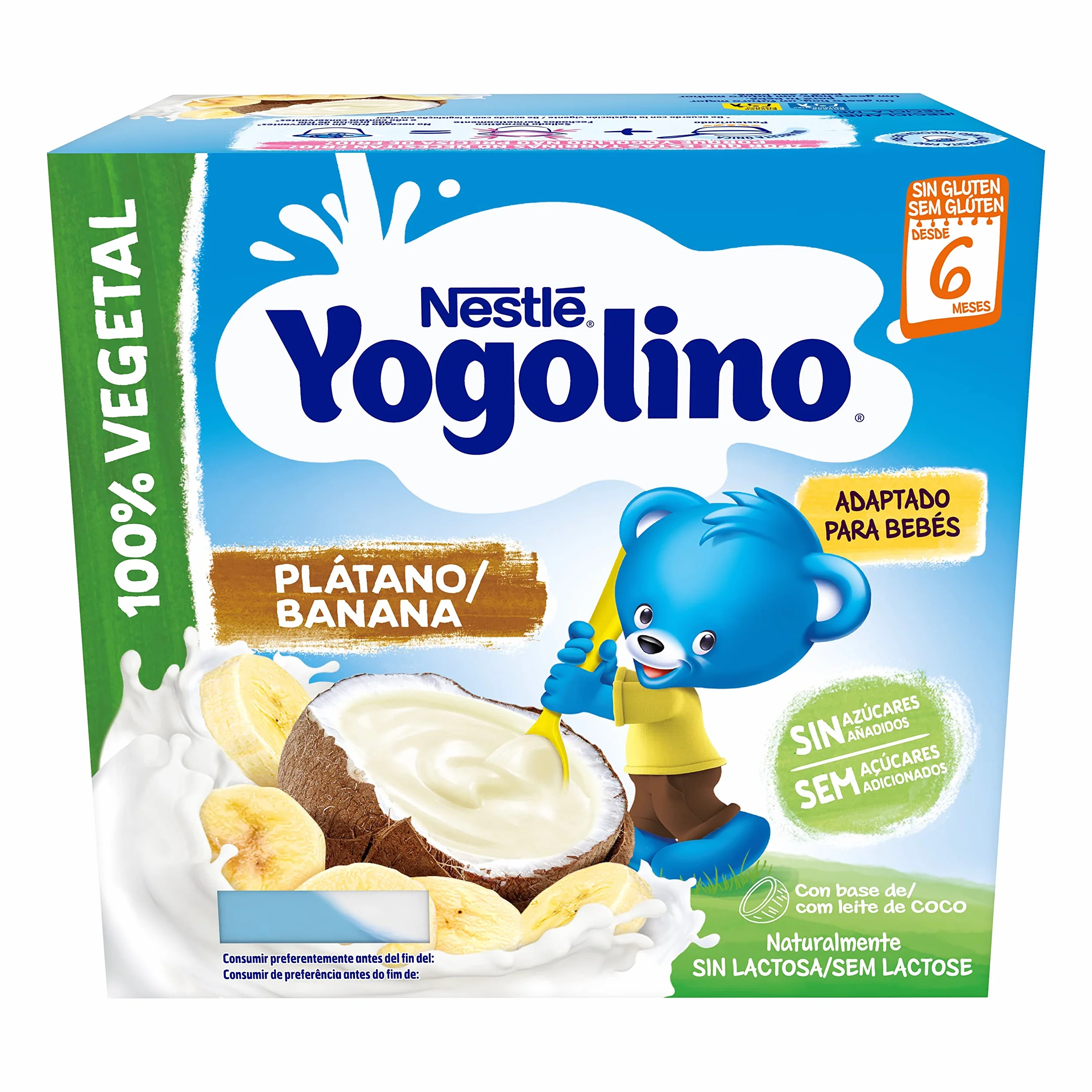 YOGOLINO NESTLÉ Coco Plátano, Pack de 6 (4x90g)