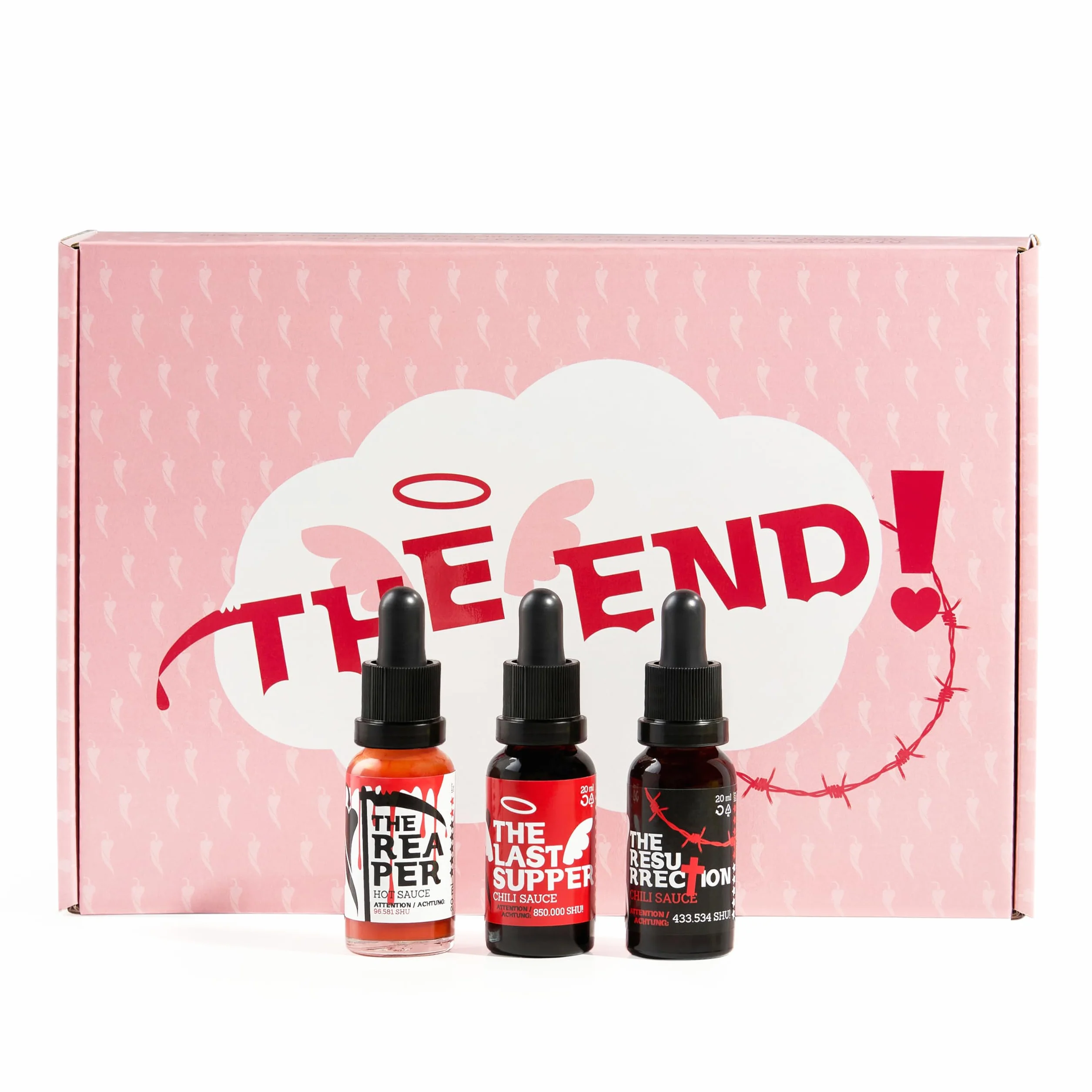 I LOVE SPICY The End Estuche 3 Salsas Picantes Extremas 3x20ml Carolina Reaper Trinidad Scorpion Regalo Gourmet