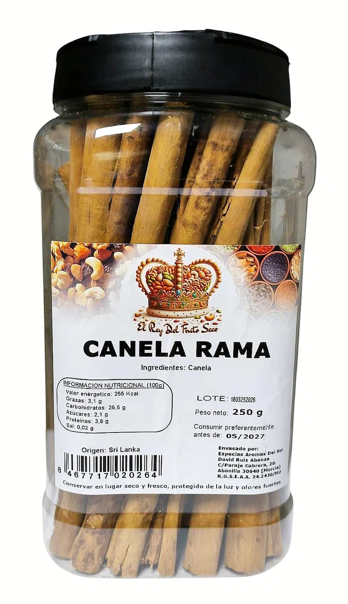 Canela en Rama Ceylán 250 Gr - Canela en Rama 4 Ceros - El Rey del Fruto Seco