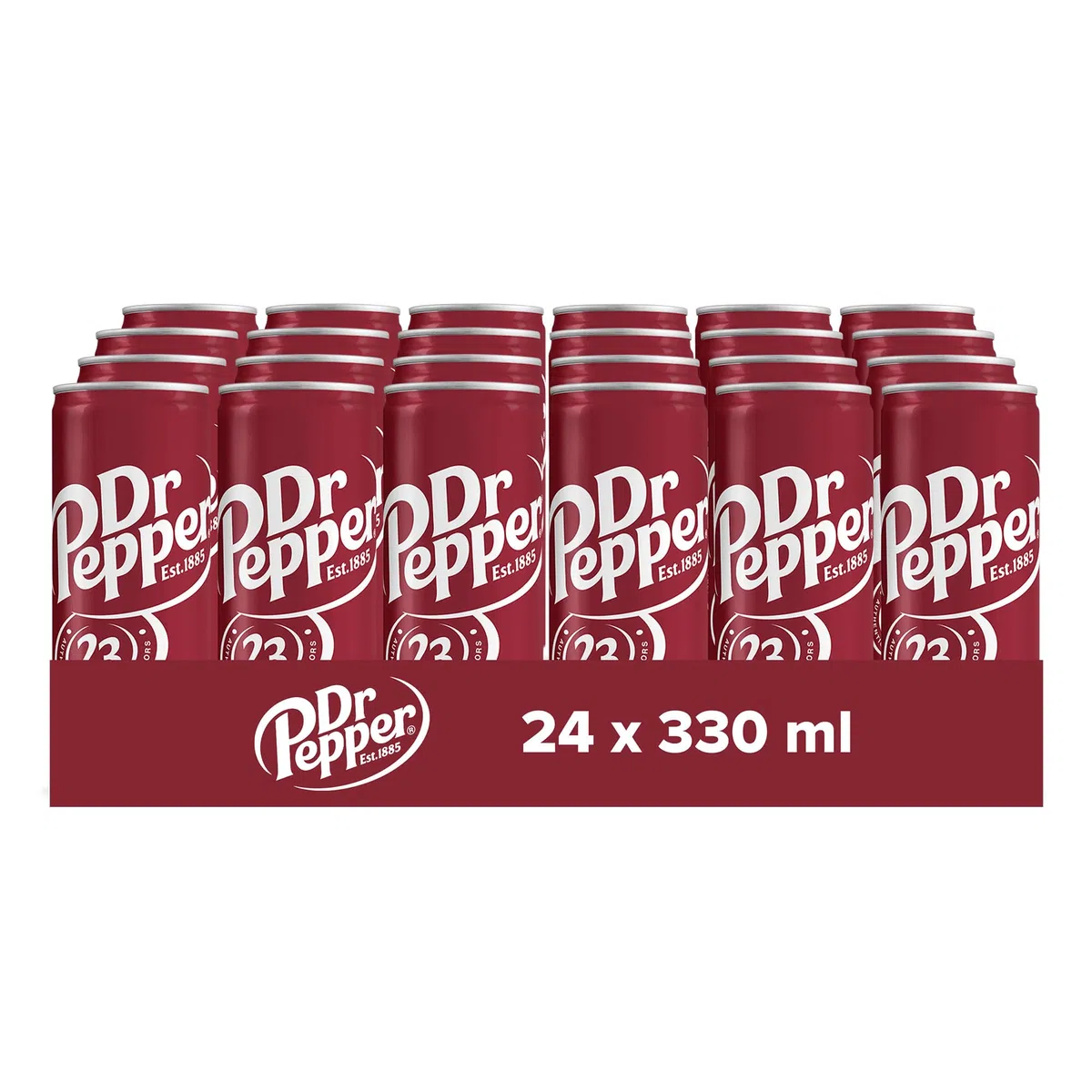 Dr Pepper Original Refresco de Cola, Bebida Refrescante - Lata, Pack 24 x 33 cl