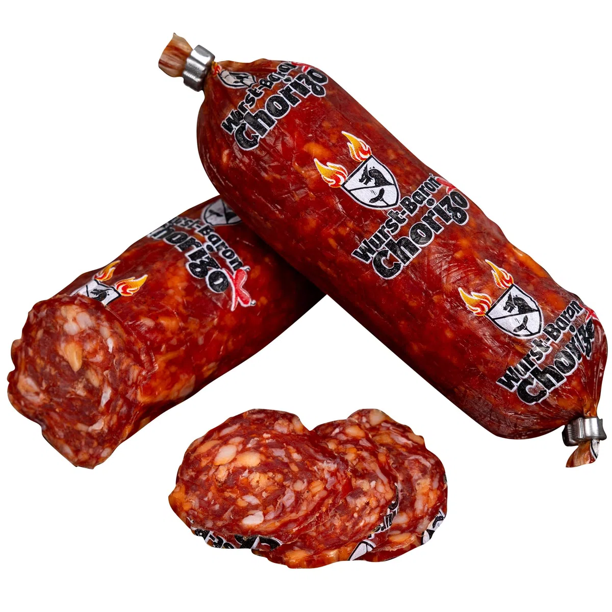 WURSTBARON® Chorizo Salami, salchicha extra picante condimentada con 3 millones Scoville, condimento picante y sabor ligeramente ahumado, Made in Germany, 190 g