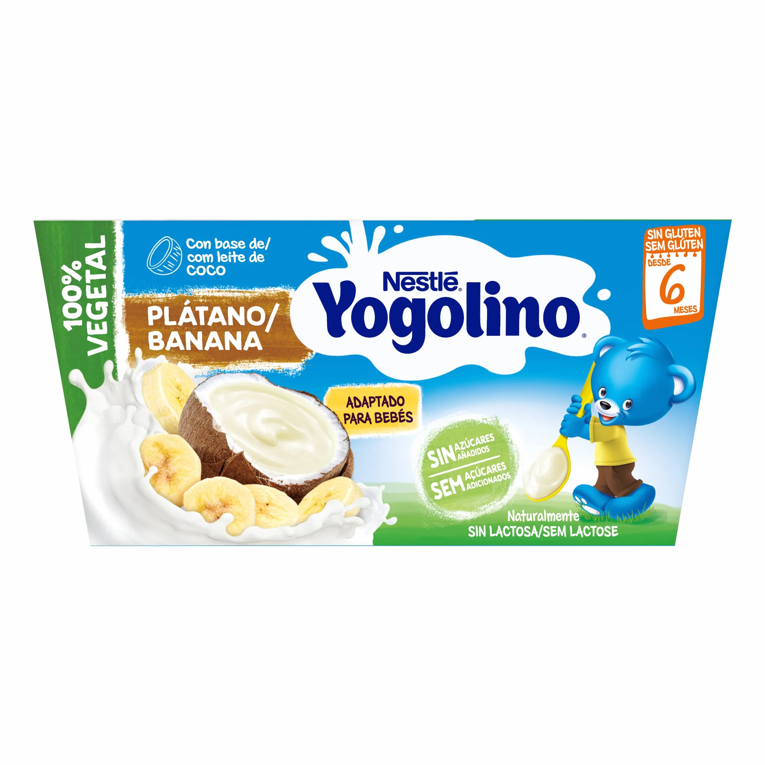 YOGOLINO NESTLÉ Coco Plátano, Pack de 6 (4x90g)