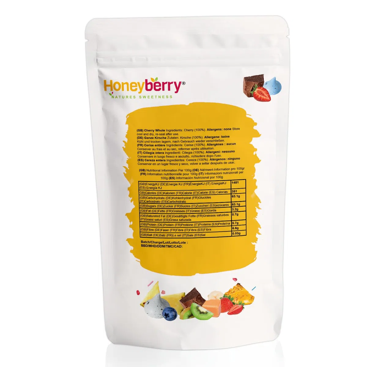 Guindas Liofilizadas Enteras 100g — Cerezas Ácidas Liofilizadas — Fruta Liofilizada sin Azúcar — Cerezas Agrias Deshidratadas — Para Repostería, Decoración, Cocktails, Muesli y Postres