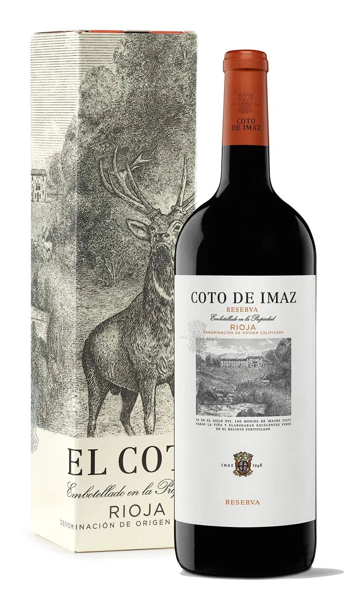 El Coto de Imaz Reserva Magnum | Vino Tinto DOC Rioja | 1500 ml | Variedad Tempranillo | Potente y Equilibrado | Perfecto como Acompañante para Tus Platos de Caza, Carnes Rojas o de Ternera
